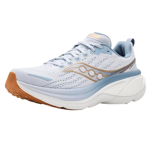 Saucony Women's Hurricane 25 Sneaker, Airy/Storm, 5.5