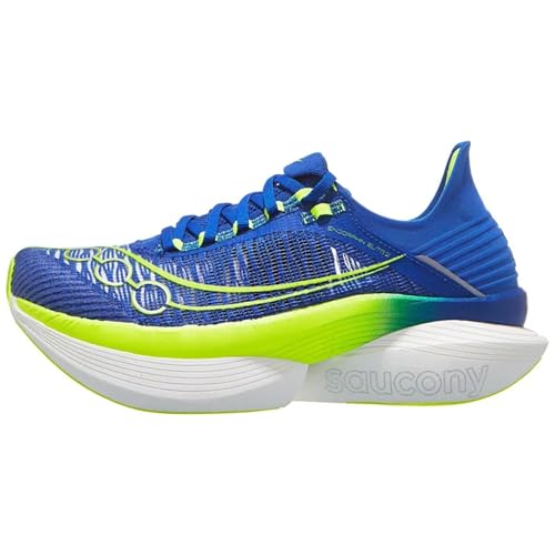 Saucony Unisex Endorphin Elite 2 Road Running Shoe, Lapis/Citron, 11 Men/ 12.5 Women