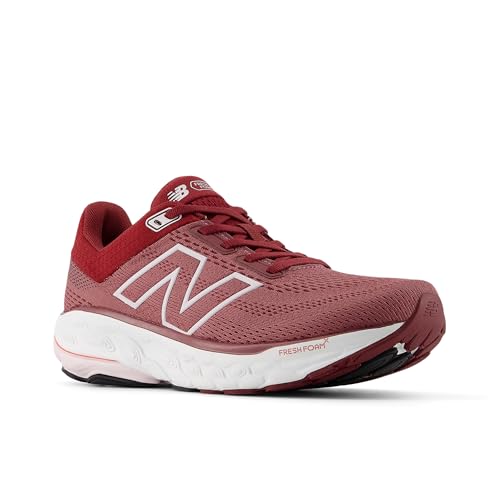 New Balance Women's Fresh Foam X 860 V14 Running Shoe, Washed Burgundy/Monarch Burgundy/Pink Granite, 9 M