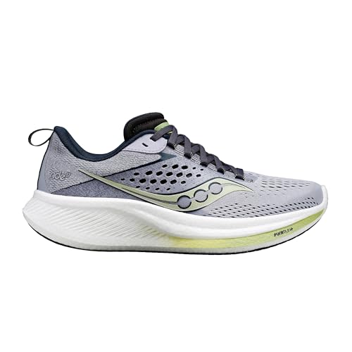 Saucony Women's Ride 17 Sneaker, Iris/Navy, 9.5