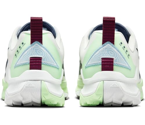Nike Men's React Wildhorse 8 Running Shoes, Summit White Thunder Blue Vapor Green, 7.5 Men - alternate view 2