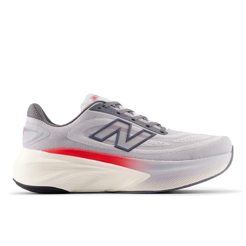 New Balance Men's Fresh Foam X More V6 Running Shoe, Grey Matter/True Red/Castlerock, 10.5 M