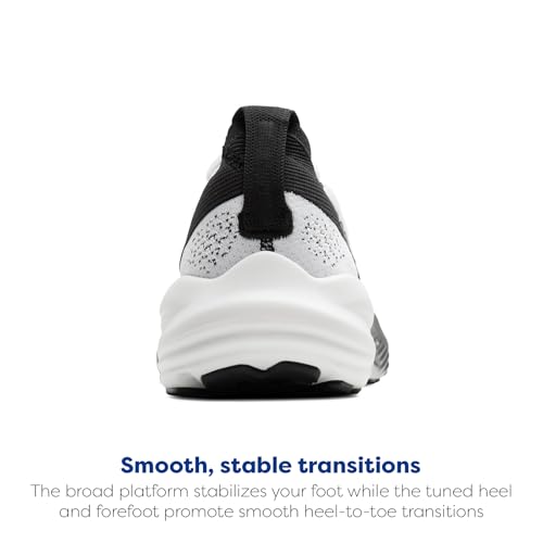 Brooks Men’s Glycerin Stealthfit 22 Neutral Running Shoe - White/Grey/Black - 8.5 Medium