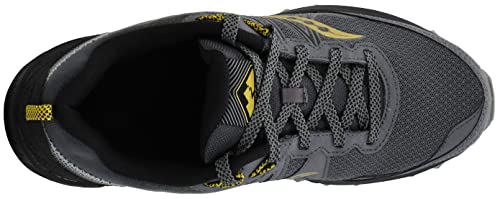 Saucony Men's Excursion TR14 Running Shoe, Dark Grey/Black/Gold, 13 W