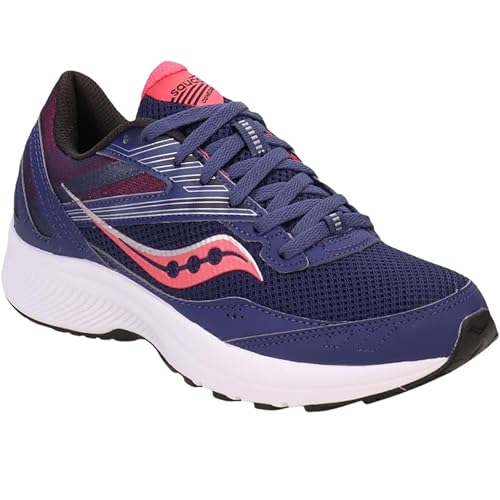 Saucony Women's Cohesion 15 Running Shoe, Cobalt/Punch, 9