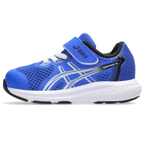 ASICS Kid's Contend 10 TS Running Shoes, K5, NEON Blue/White
