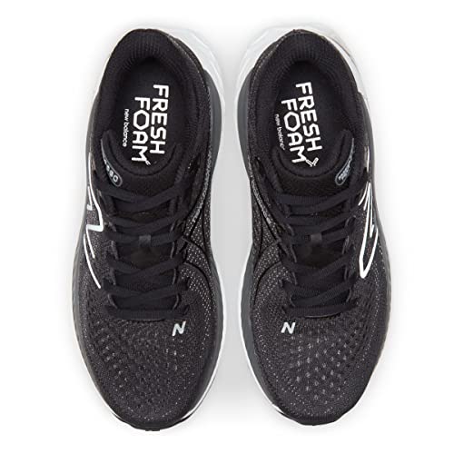 New Balance Women's Fresh Foam X 860 V13, Black/White/Castlerock, 8.5 Narrow