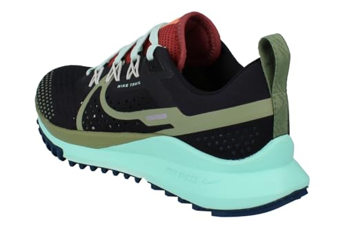 Nike Women's Pegasus React Trail 4 Trail Running Shoe, Black/Green, 7.5