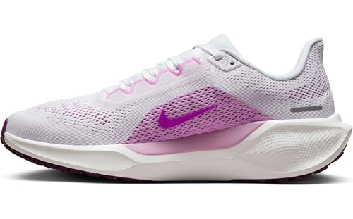 Nike Pegasus 41 Women's Road Running Shoes (FD2723-103, White/Black/Beyond Pink/Hyper Violet) Size 7