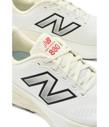 New Balance Men's Fresh Foam X 880v15 Running Shoe, Angora/Neo Flame, 10.5 W