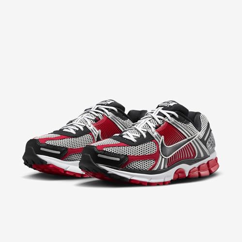 Nike Zoom Vomero 5 Men's Shoes (HV0926-095, Metallic Silver/University Red/White/Black) Size 10