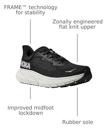Hoka Women's Arahi 7 Black/White 5 Medium - alternate view 3