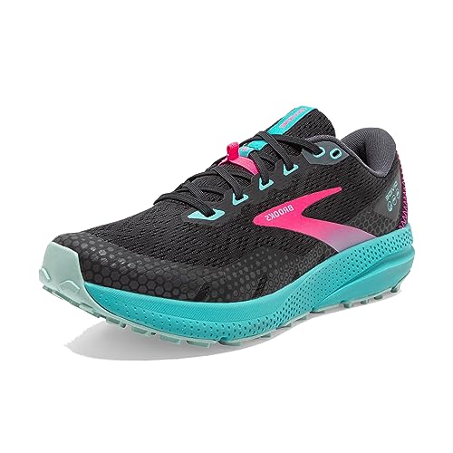 Brooks Women’s Divide 3 Trail Running Shoe - Pearl/Blue Coral/Pink - 8.5 Medium