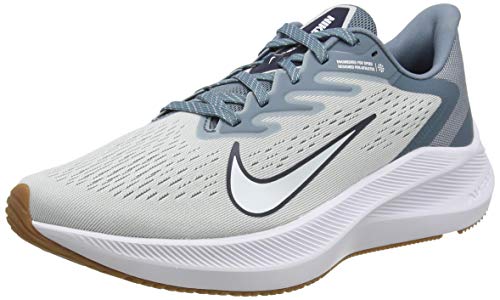 Nike Zoom Winflo 7, Men's Running Shoe, Photon Dust/White-Obsidian-Ozone Blue, 7.5 UK (42 EU)