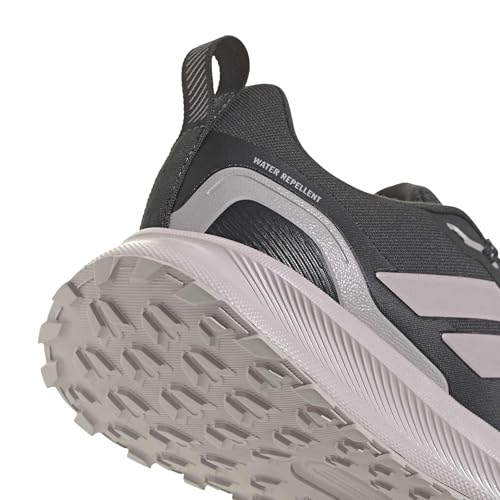 adidas Women's Run Falcon 5 Trail, Carbon/Ice Purple/Black, 10