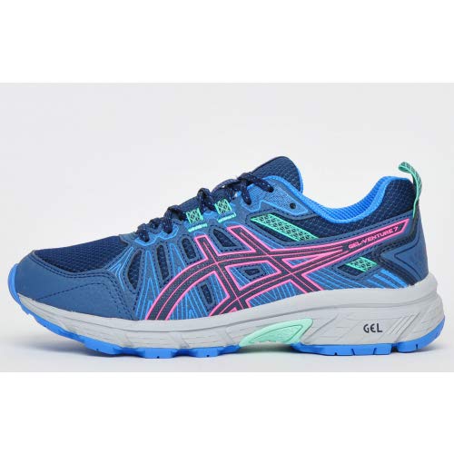 ASICS Women's Gel-Venture 7 Running Shoe, Peacoat Hot Pink, 32 EU