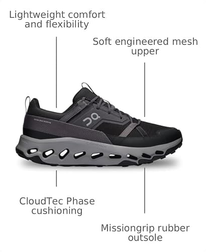 On Men's Cloudhorizon Athelectic shoes, Black/Alloy, 10 Medium