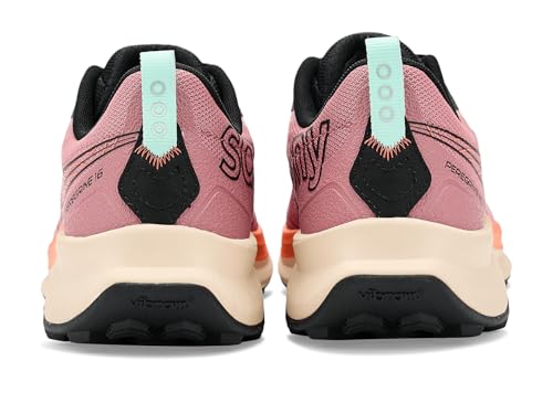 Saucony Women's Peregrine 16 Sneaker, Mauve/Salmon, 9
