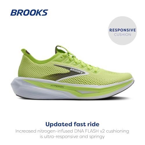 Brooks Men’s Hyperion 3 Neutral Running Shoe - Sunny Lime/Olive/White - 9.5 Medium