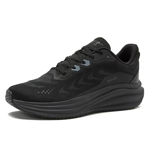 HI-TEC Resist SR Mesh Black Non Slip Work Shoes for Men, Comfortable Water Resistant Mens Food Service Sneakers, Medium and Wide Width - Black, 10.5 Medium