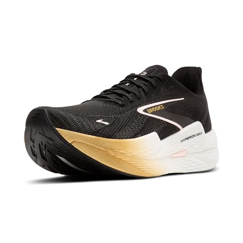 Brooks Men’s Hyperion Max 2 Neutral Running Shoe - Black/Gold/Pink - 12.5 Medium