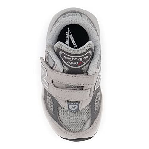 New Balance Kid's 990 V6 Sneaker, Grey/Silver, 11 Medium US
