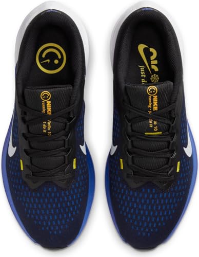 Nike Men's Air Winflo 10 Breathable Mesh Running Shoes Sneaker (Black/Wolf Grey/Racer Blue, US Footwear Size System, Adult, Men, Numeric, Medium, 10.5)