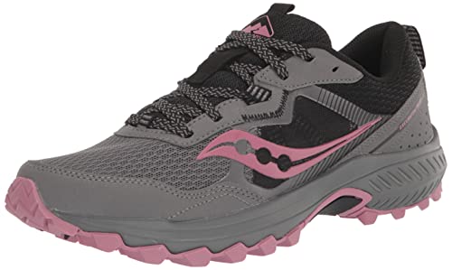 Saucony Women's Excursion Tr16 Trail Running Shoe, Charcoal/Rose, 8.5