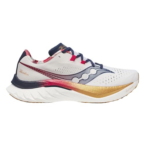 Saucony Men's Endorphin Speed 4 Sneaker, White/Navy, 15