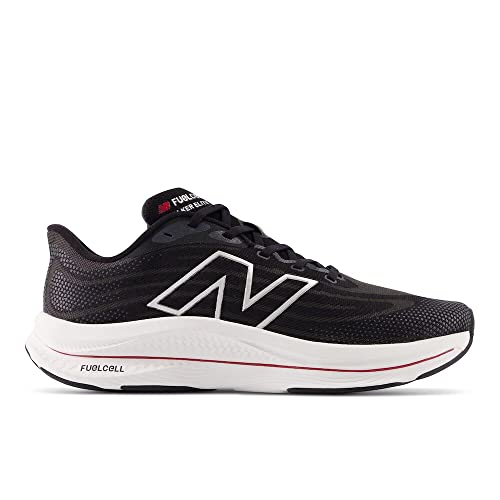 New Balance Men's FuelCell Walker Elite V1 Walking Shoe, Black/Team Red/Silver, 11 W