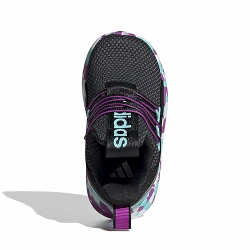 adidas Unisex-Baby Lite Racer Adapt 7.0, Black/Purple Burst/Flash Aqua, 8.5