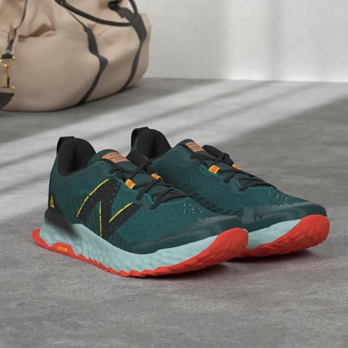 New Balance Men's Fresh Foam Hierro V6 Trail Running Shoe, Mountain Teal/Blaze, 12 Medium
