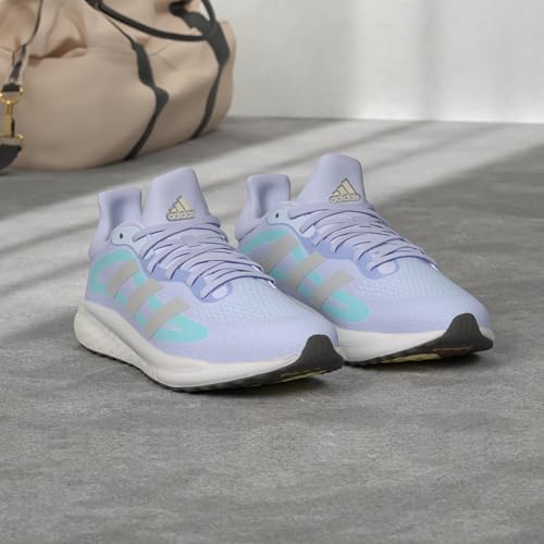 adidas Womens Solar Glide 4 Violet Tone/Silver Metallic/Orange Tint 10