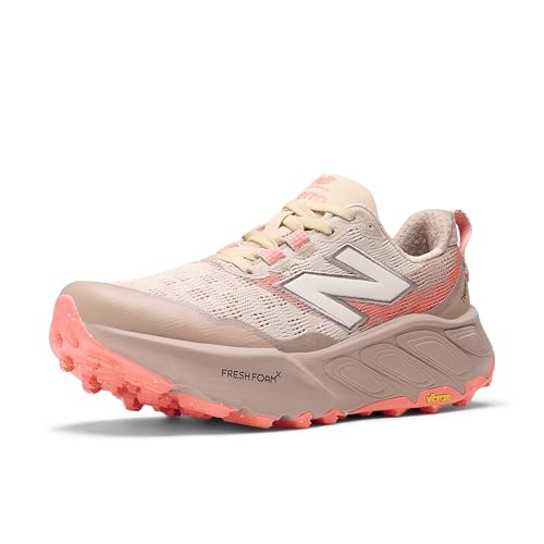 New Balance Women's Fresh Foam X Hierro V9 Trail Running Shoe, Desert Clay/Flat Taupe/Urgent Red, 8 W
