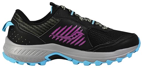 Saucony Women's Excursion TR15 Shoes, Black/Riz/Lime, 8 W