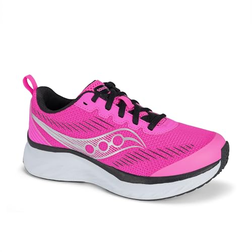 Saucony Cadence (Little Big Kid) Sneaker, Fuchsia, 4 Wide US Unisex