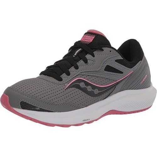 Saucony Women's Cohesion 16 Sneaker, Charcoal/Petal, 9