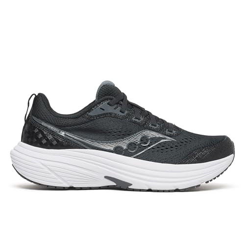 Saucony Women's Endorphin Pro 5 Sneaker, Black/White, 6