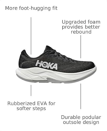 Hoka Men's Rincon 4 Black/White 9.5 Medium - alternate view 3