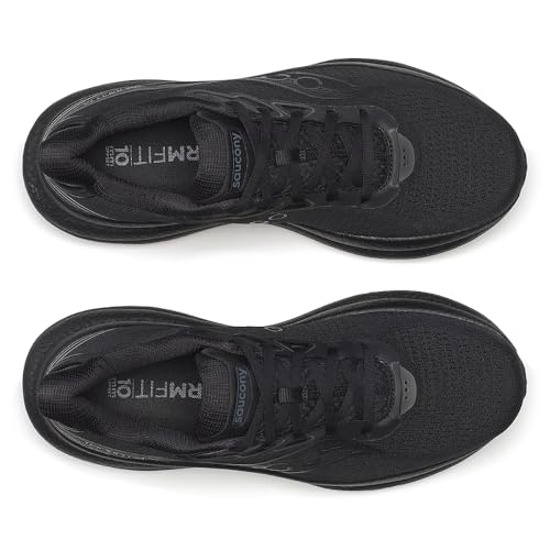 Saucony Men's Triumph 23 Wide Sneaker, Triple Black, 7.5 US Wide