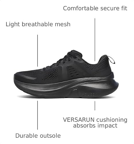 Saucony Women's Guide 18 Sneaker, Black/Black/Black, 12
