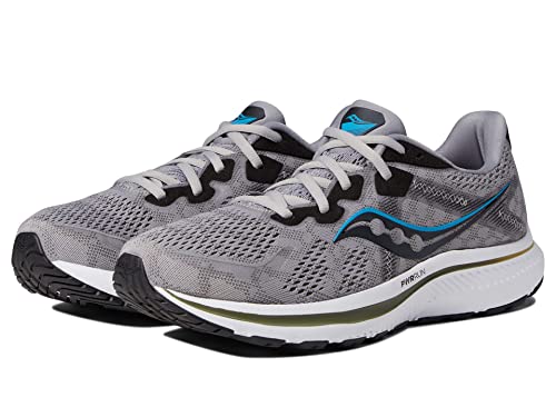 Saucony Men's Omni 20 Running Shoe, Alloy/Topaz, 7