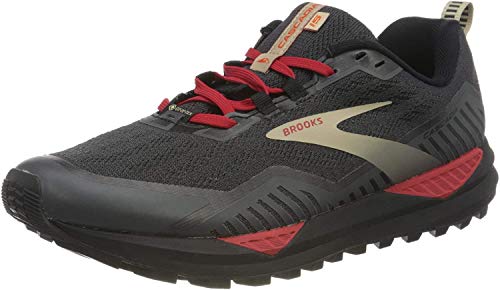 Brooks Men’s Cascadia 15 GTX Running Shoe - Black/Ebony/Red - 12