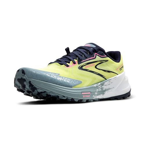 Brooks Women's Catamount 3 Trail Running Shoe - Sunny Lime/Peacoat/Citadel - 7 Medium