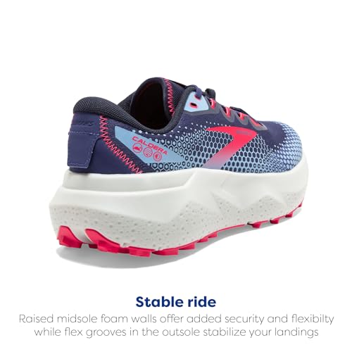 Brooks Women’s Caldera 6 Trail Running Shoe - Deep Cobalt/Diva Pink/Oyster Mushroom - 7 Medium