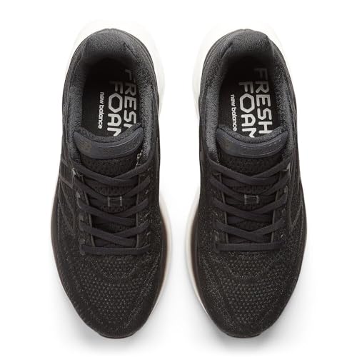 New Balance Women's Fresh Foam X 1080 V13 Running Shoe, Black/White, 5 W
