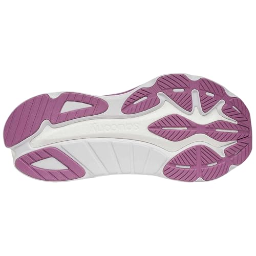 Saucony Women's Hurricane 24 Sneaker, Flint/Viola, 10.5