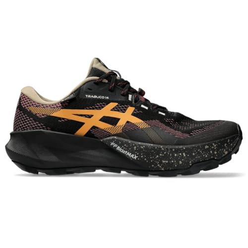 ASICS Men's Trabuco 14 GTX Running Shoes, 10, Black/Brisket RED