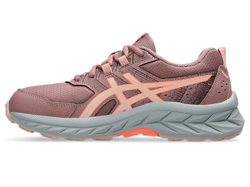 ASICS Kid's PRE Venture 9 Grade School Trail Running Shoes, 6.5, Rubble RED/Fawn