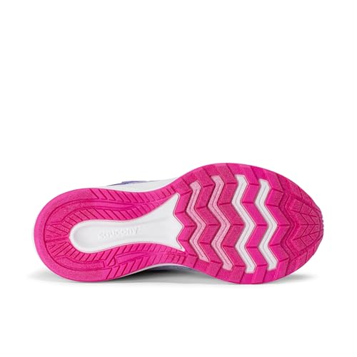 Saucony Cohesion FST (Little Big Kid) Sneaker, Purple/Pink, 5 Wide US Unisex